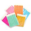 50-Pack Portable Flocked Cotton Lipstick Applicator Brushes with Hollow Handles