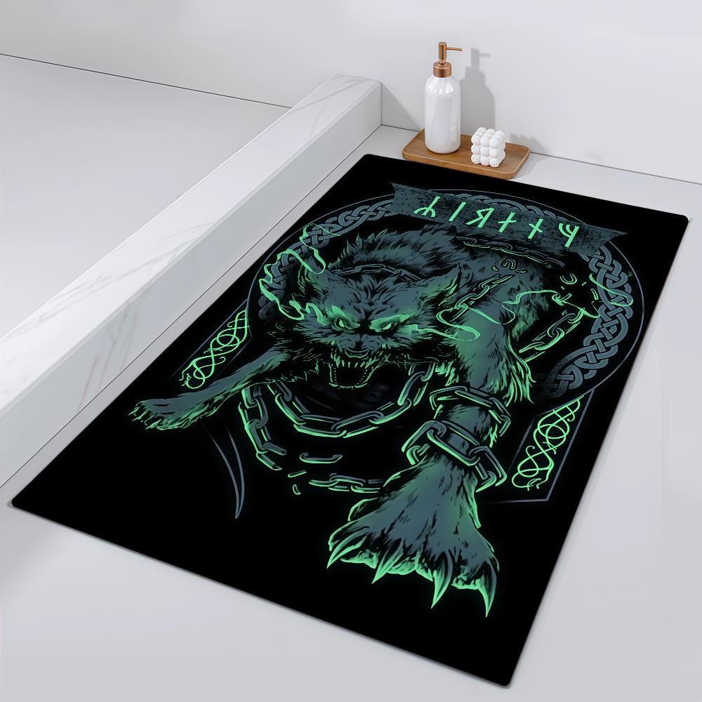 

Axe Door Mat Bedside Entrance Bath Floor Decoration Corridor Door Cool V-Valkyrie Mat Carpet Living Room Battle Balcony 40cm x 60cm