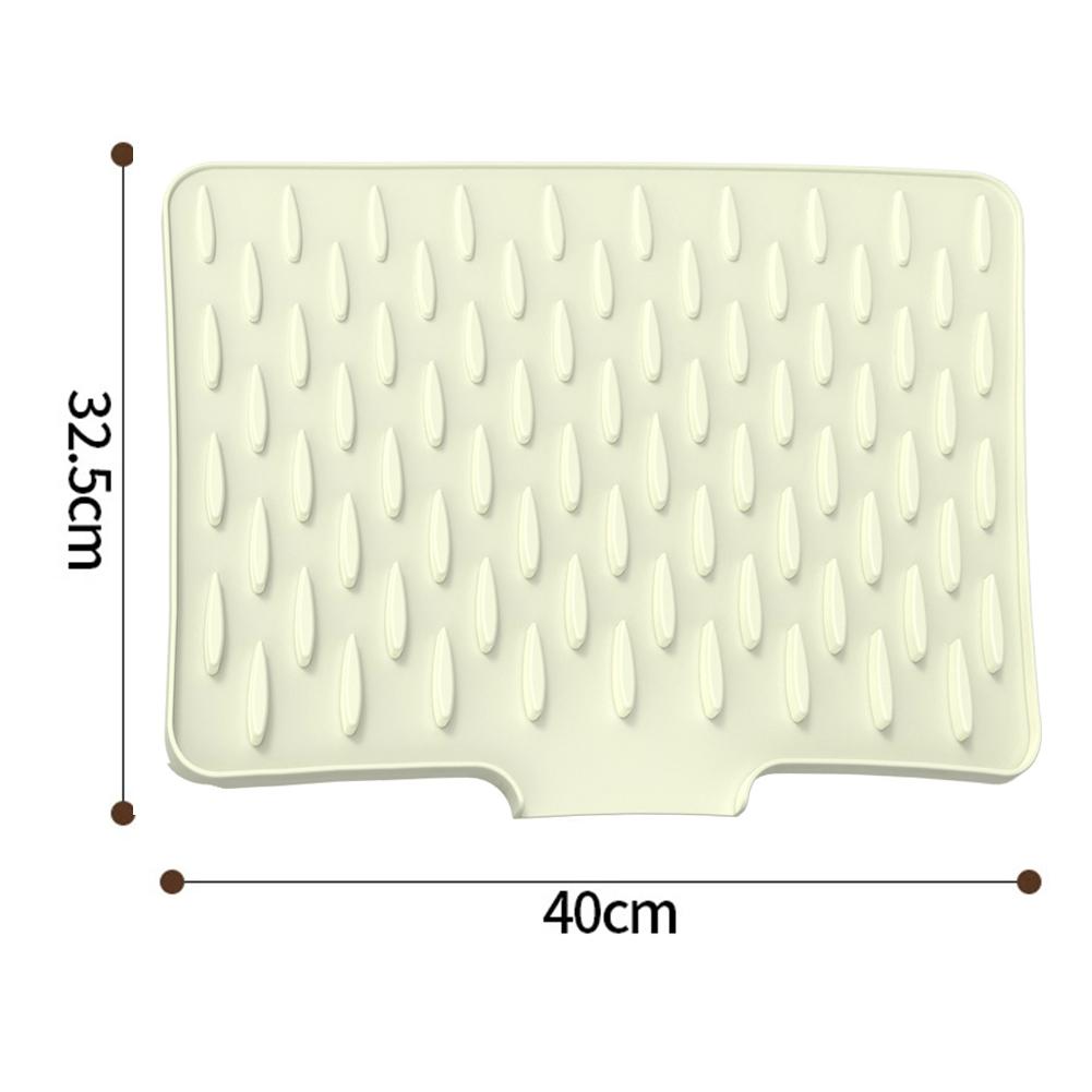 Küchenabtropfmatte,Silikon Abtropfmatte mit geneigten Wasserableitungsmatten 40*32,5cm Grau/schwarz/beige Geschirrzubehör