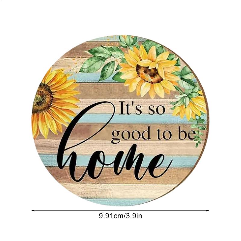 Wooden Coaster Rustic Set Of 6 Wood Coaster Crafts Kit Stained Painting Wood Handmade Home Table Decorations Decorative Non-Slip