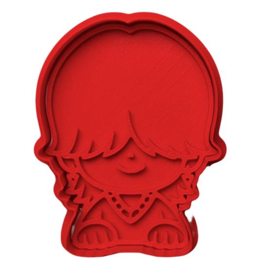 3D Printed Cookie Cutter & Stamp Set PLA Baking Mold for Themed Cookies Fondant Chocolate Easy-Release Party Dessert Molds