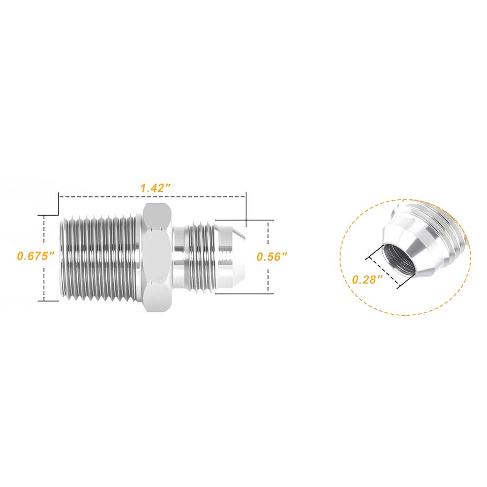 Hydraulic Hose Adapter 15 pcs 316L Stainless Steel JIC 37 Degree Flare Straight Flow Design for Pressure Stability