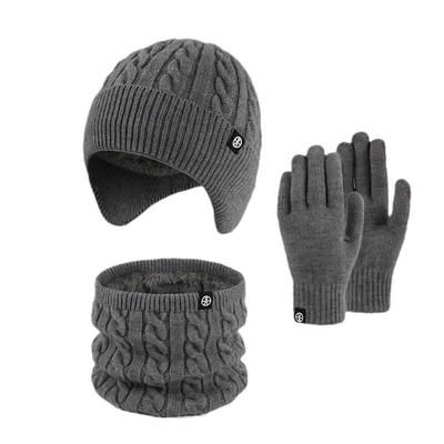 Xihong Winter Knit Hat, Scarf & Gloves Set