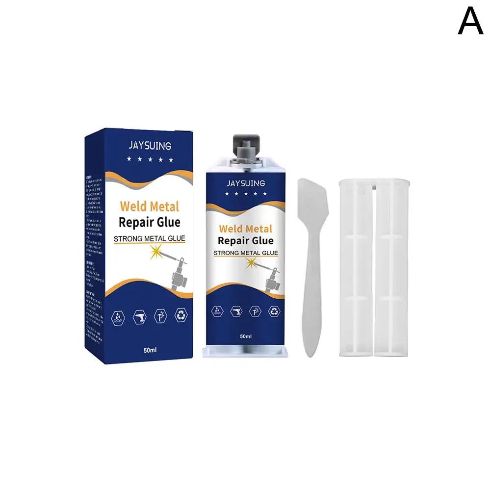 50/100 мл Металлическая ремонтная паста с инструментами Промышленный высокопрочный герметик Сварка Термостойкий Металлический ремонтный агент Клей