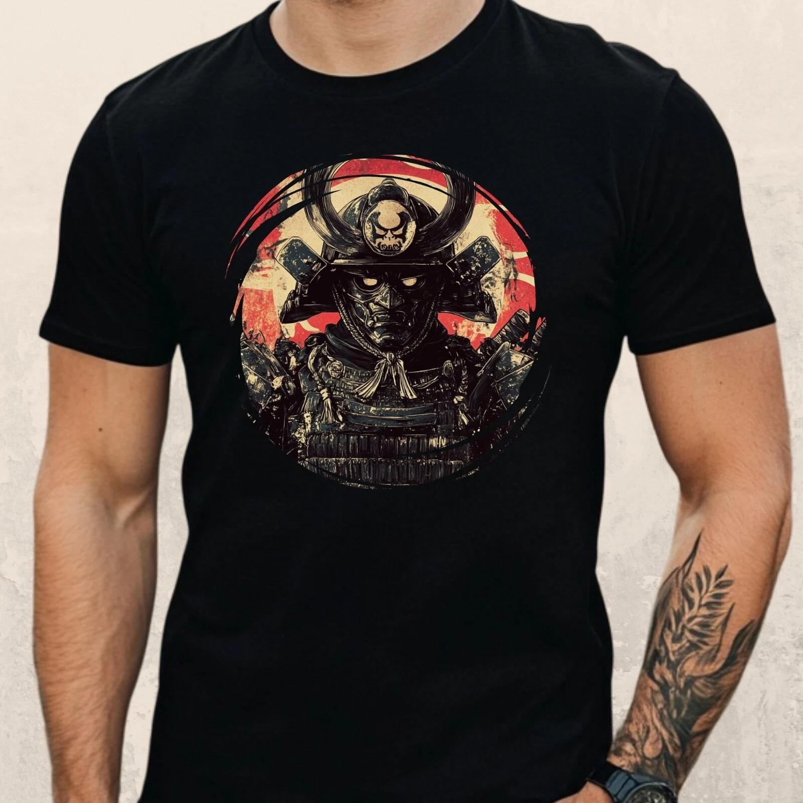 T-Shirt Herren Samurai Krieger Motiv Baumwolle Größe S bis 5XL XXL