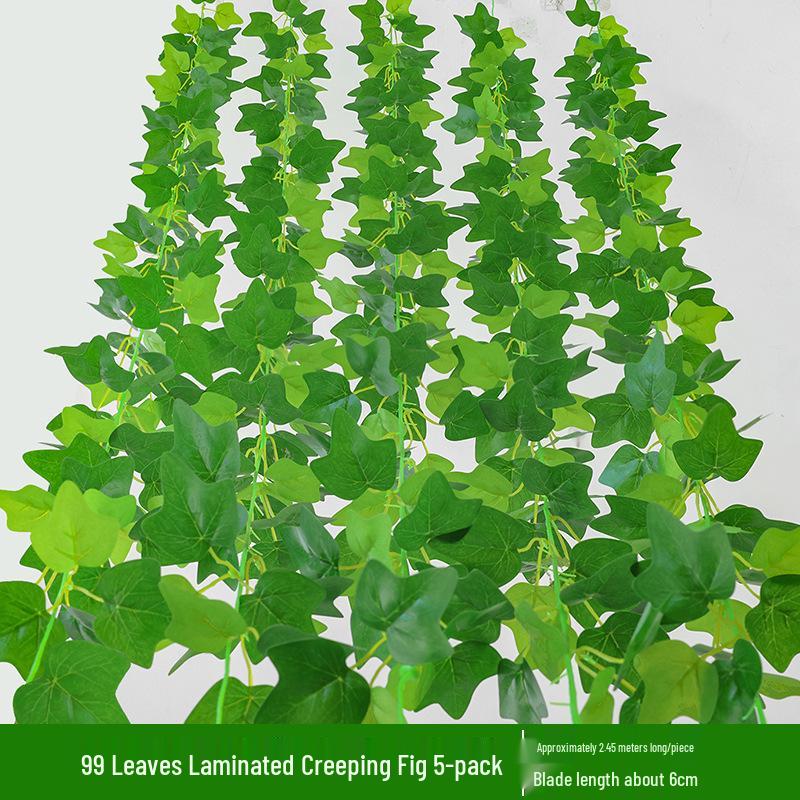 Artificial Green Leaf Grape Vine with Grape Leaves for Ceiling Decoration