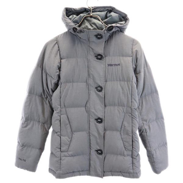 MARMOT Outdoors Down jacket S Gray Food Logo Women Used