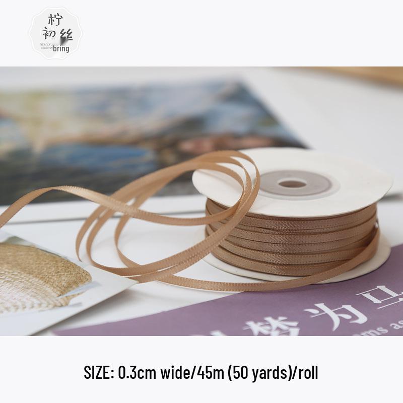 3mm Premium Double-Sided Satin Polyester Ribbon for Wedding Bows and Gift Packaging
