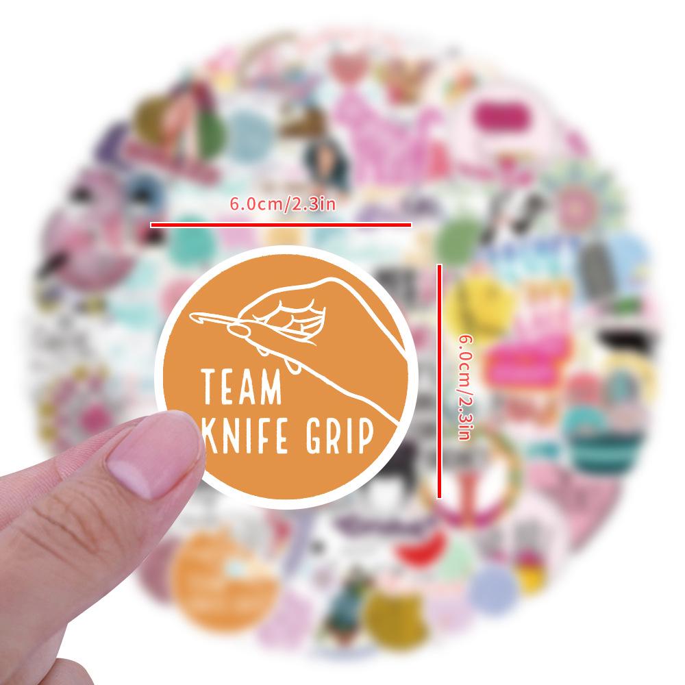 100 Cartoon Graffiti Häkelaufkleber - Wasserdicht für Auto, Gepäck, Tasse, Roller (Satz von 100)