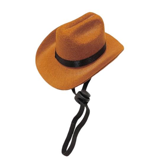 Pet Cowboy Hat Mini Pet Cosplay Cap Dress-up Bandana Scarf Halloween Costume Accessories for Small Medium Dogs Cats Party Decoration