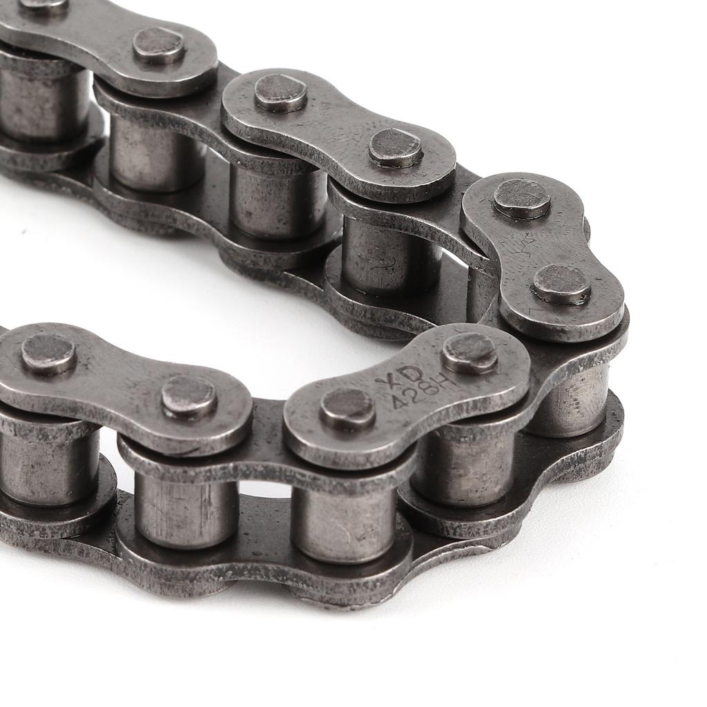 428H 80 Links Chain Heavy Duty Steel Chain Replacement for Motorcycle ATV Off Roader