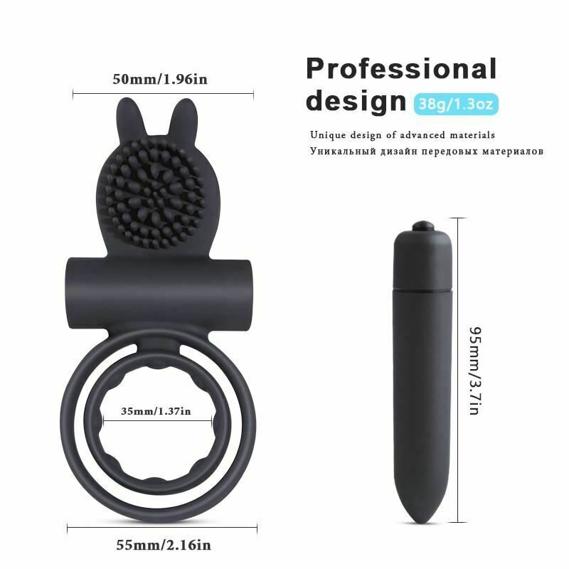 Mini  Silicone Vibrating Double  Ring  Rings