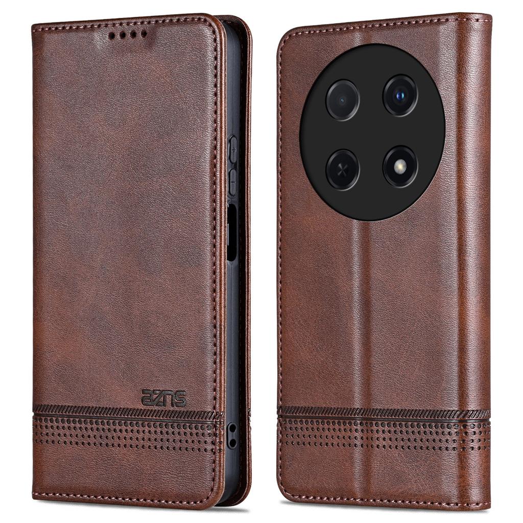 AZNS For Huawei nova 12i 4G/Enjoy 70 Pro Case Leather Cowhide Texture Wallet Phone Cover