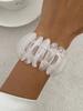 Ingemark 7 Colors Vintage Elastic Resin Plastic Bangles for Women 2025 New Trend Boho Geometric Round Bracelets Y2K Jewelry Gift