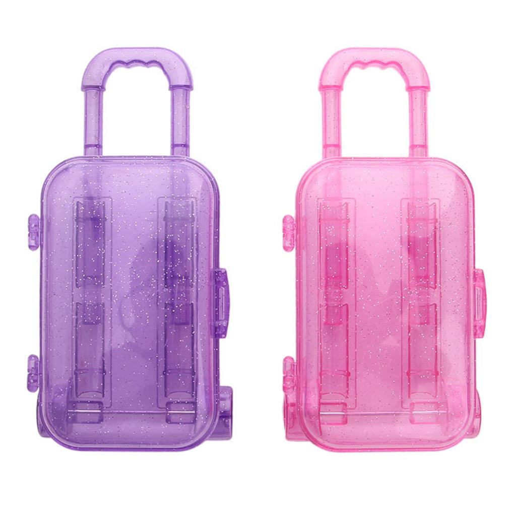 Mini Trunk Plastic 18-Inch Doll Luggage Case Travel Suitcase Trolley