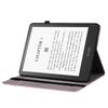 For Amazon Kindle Paperwhite (2024)/Kindle Colorsoft Leather Case Card Holder Rose Flower E-Reader Cover