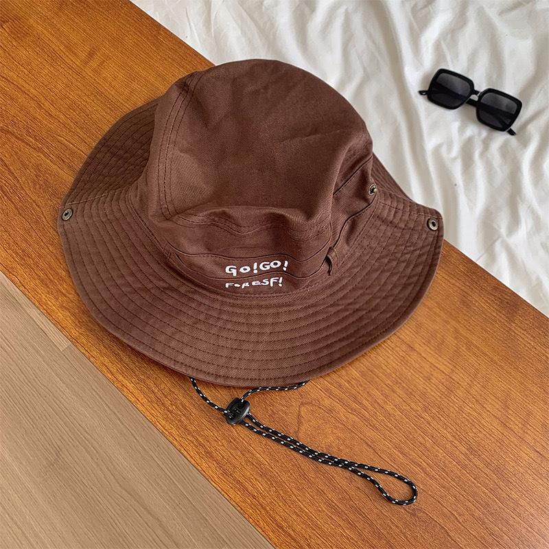 Large Brim Fisherman Hat Camping Hiking Mountaineering Cap Unisex Outdoor Fishing Hat Sun Hat Foldable UV Protection Bucket Cap