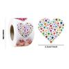 500PCS Heart Stickers For Kids Versatile Love Heart Stickers Label Stickers Decal Colorful Heart Roll Labels Decorative Label