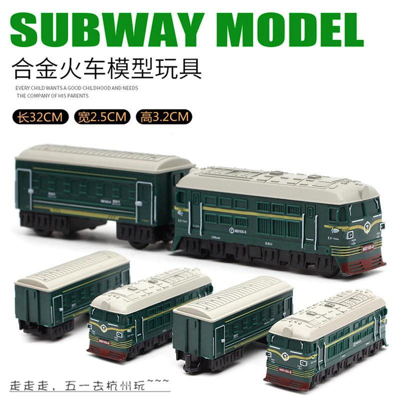 1:60 Retro Train Model Alloy Car Diecasts Metal Toy Model with Pull Back Function Vehicles for Child Gifts
