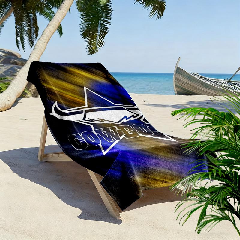 North Queensland Cowboys Print Beach Towel, Large Soft Quick Dry Towel for Beach Camping Swimming