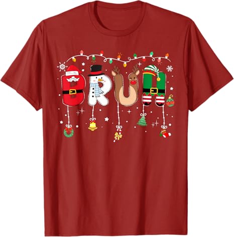 Bruh Funny Christmas Teens Boys Kids Xmas Pajamas TShirt Lazy Ugly Merry Christmas Pajamas Apparel Novelty Gift Y2k Saying Tee S