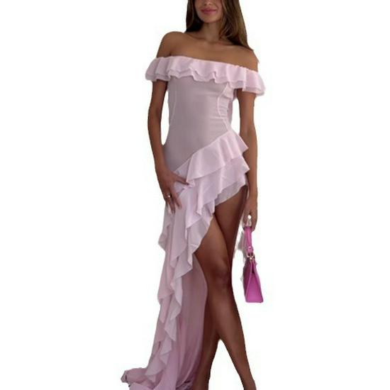 Europäisches & Amerikanisches Sexy Chiffon Ärmelloses Rückenfreies Kleid - Socialite Stil