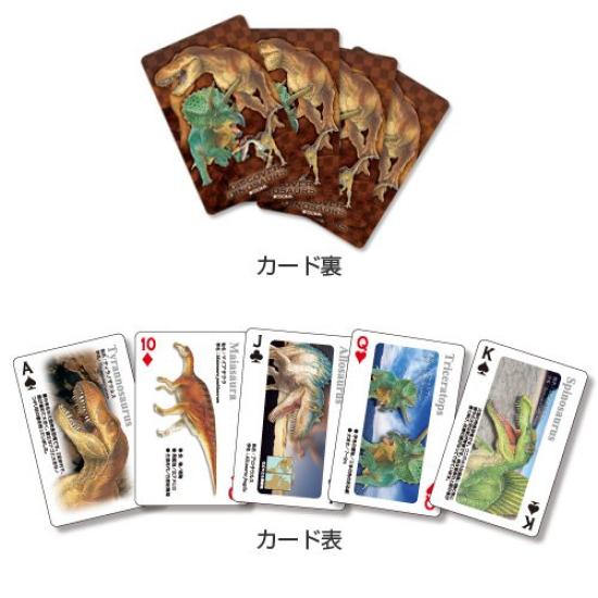 Carolata Real Dinosaur Learning Playing Cards Animal Dinosaur Toy Educational Toy Playing Card Game Picture Book Gift Present (Dinosaur/Quiz