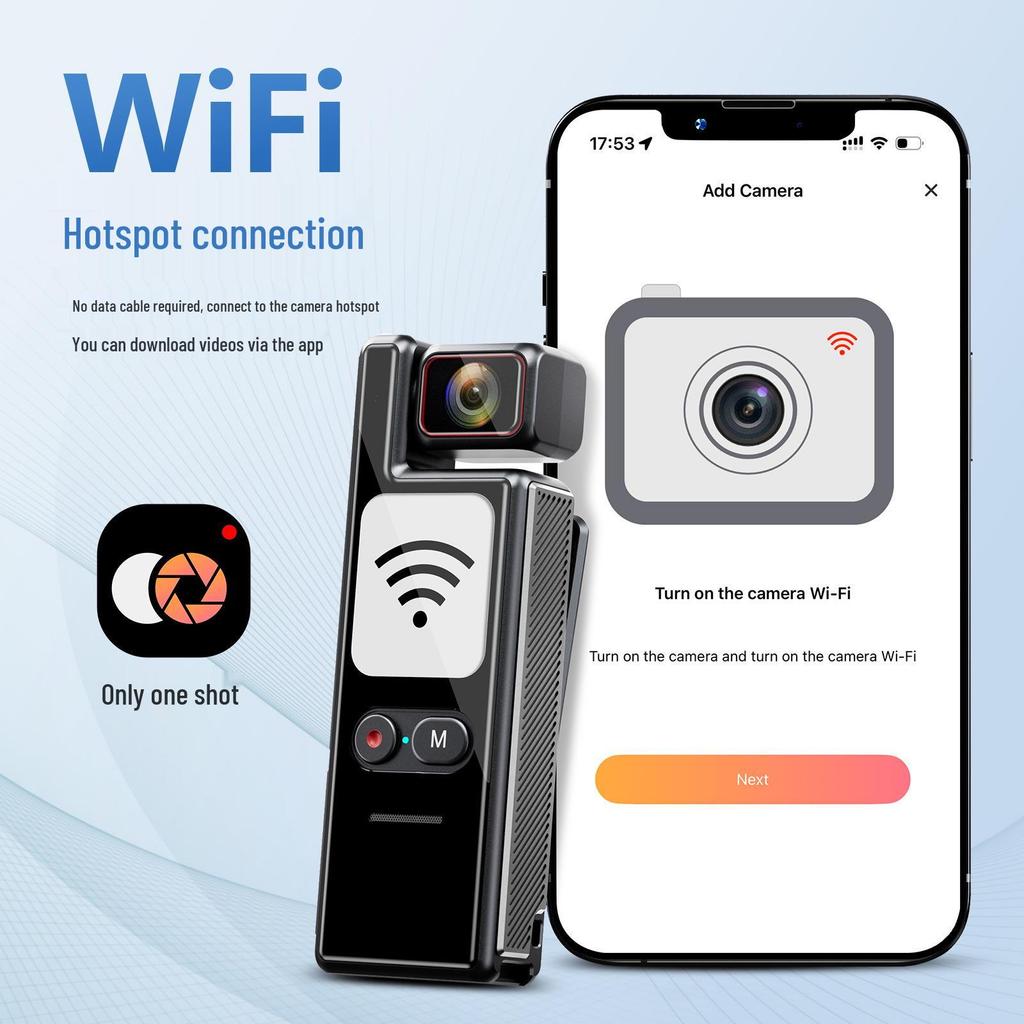 4K Ultra HD Waterproof Action Camera with Gyro Stabilization, Rotating Lens, WIFI, and Touchscreen