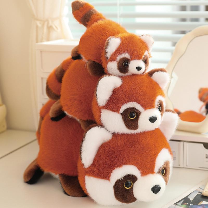 Cute Cute Panda Flip Transformation Raccoon Doll Plush Toy Red Panda Doll Children Soothing Doll