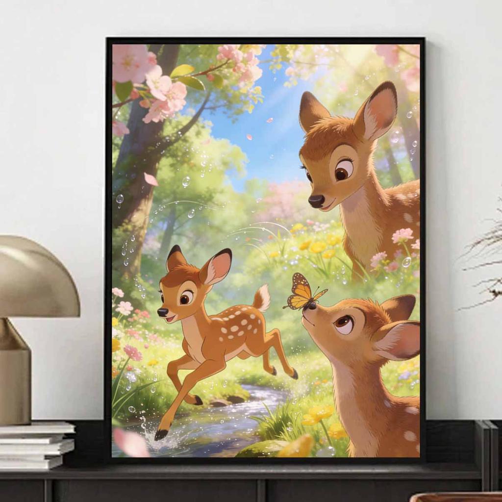Disney 5D Diamond Painting Kit Bambi Forest Spring Charm Home or Office Home Decor Art Diamond Painting Kit