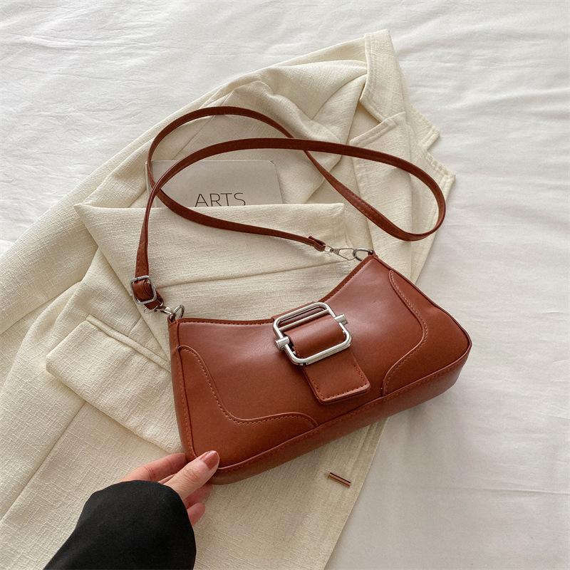 

Ретро текстура для поездок на работу универсальная ins на плечо сумка-мессенджер женская 2025 ранняя весна новая мода корейская версия маленькая квадратная сумка коричневый