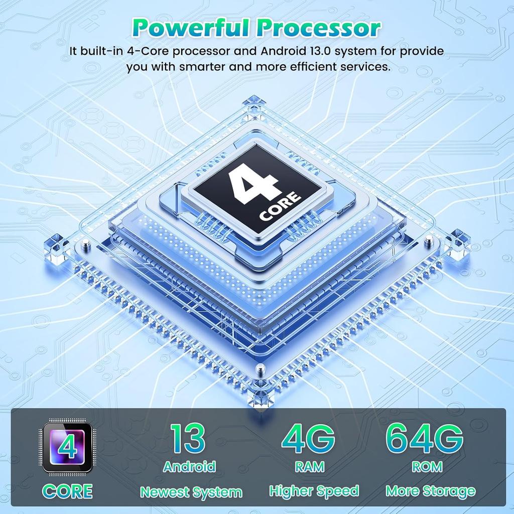 4+64G Car Radio for Toyota Corolla 2005-2012, 9' Touch Screen Android Auto CarPlay Bluetooth 5.0 1280*720