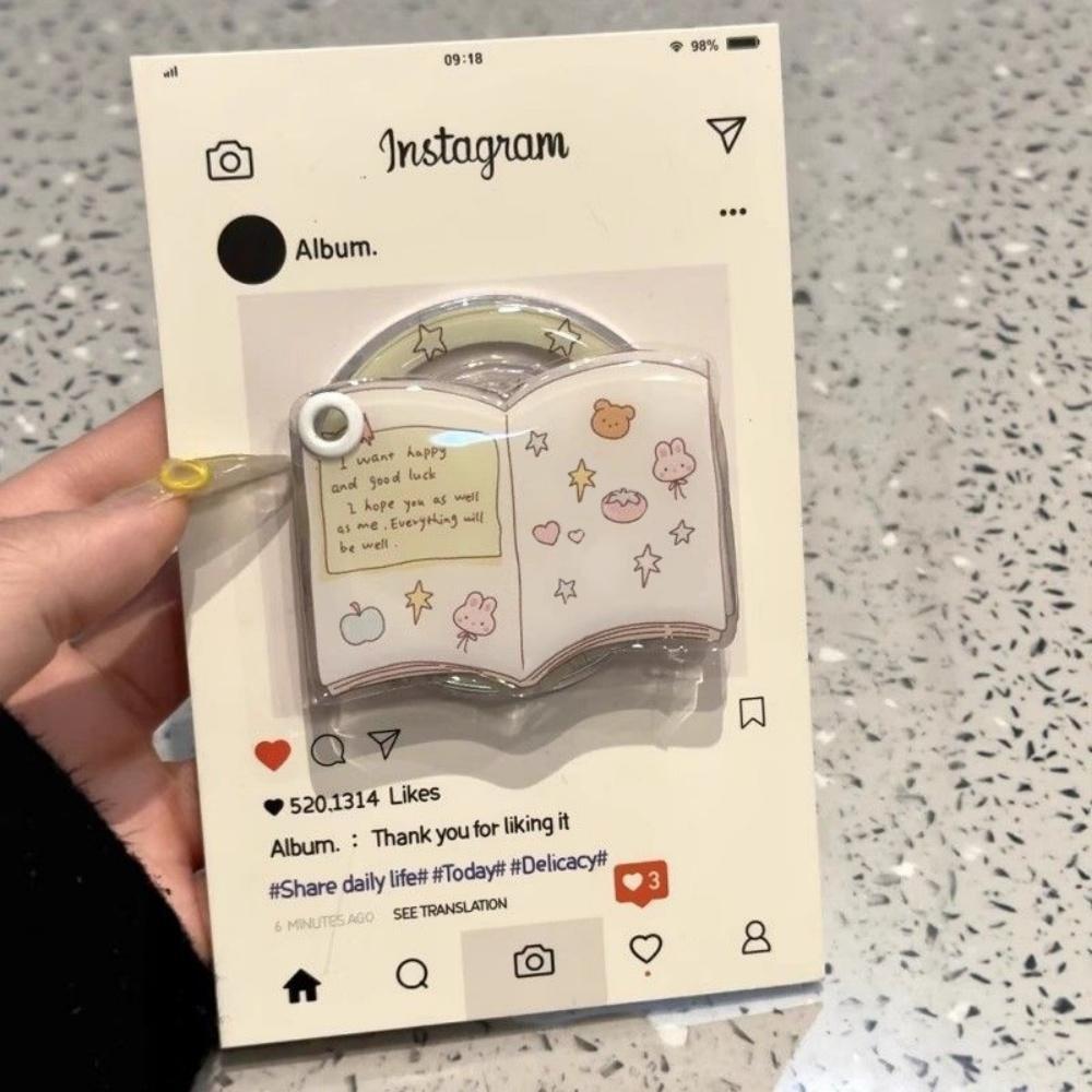 

Корейское милое 3D зеркало для макияжа в виде книги для Magsafe держателя Griptok, подставка-кольцо для пальца телефона, подставка для iPhone 16 для девушек