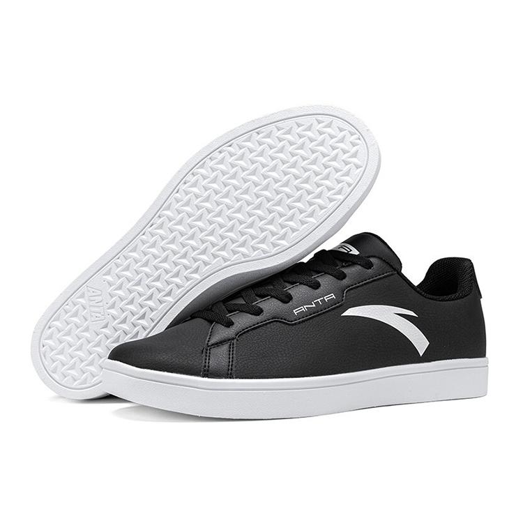 New Anta Anti Slip Wear Resistant Low Top Skateboard Shoes Men's Black 912028003-1