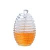 Honey Jar Large-Capacity Transparent Glass Honey Jar With Stirring Rod And Cover Honeycomb Shape Honey Containers Suitable
