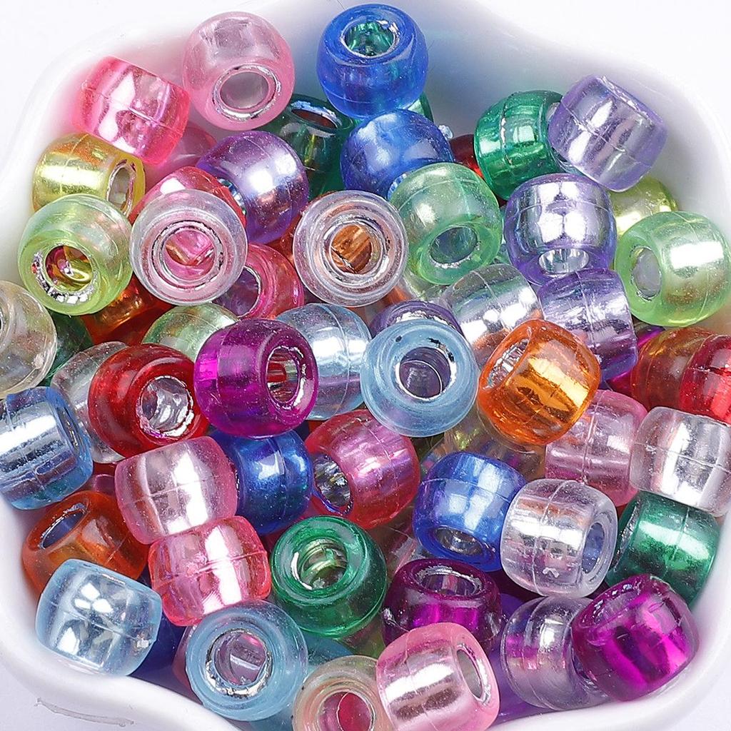 Colorful Large-Hole Acrylic Rice Beads for DIY Jewelry Making