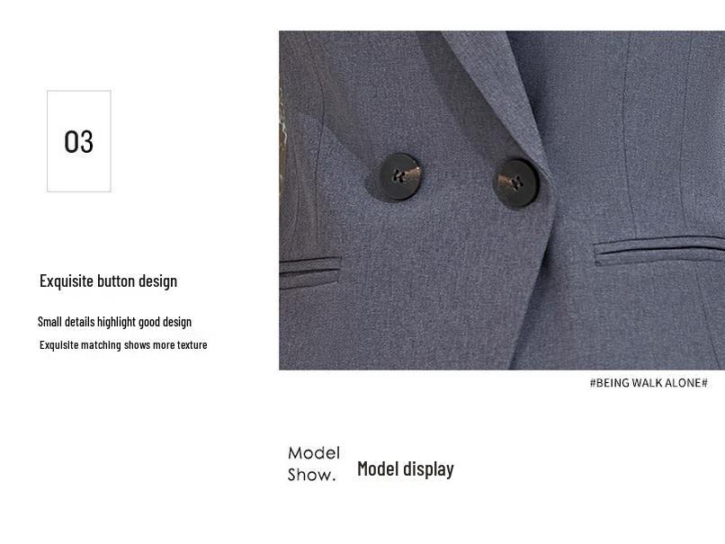 Damski garnitur blezerowy w stylu koreańskim z wyższej półki do profesjonalnego i casualowego noszenia latem