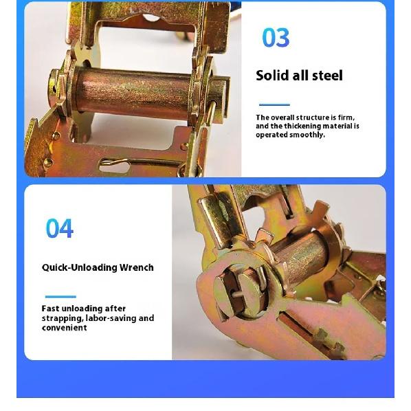 Motorcycles Strap Load Fixing Belt Sling With Ratchet Elastic Rope With Hook Car Ties for Cargo Fastening Sentry Atv Accessory