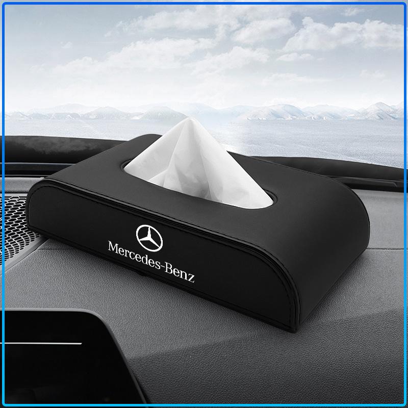 AABIG1 Car Tissue Box Holder Armrest Box Storage Case For Mercedes Benz W212 W211 W213 W203 W205 W204 A C E B R Class Car Accessories
