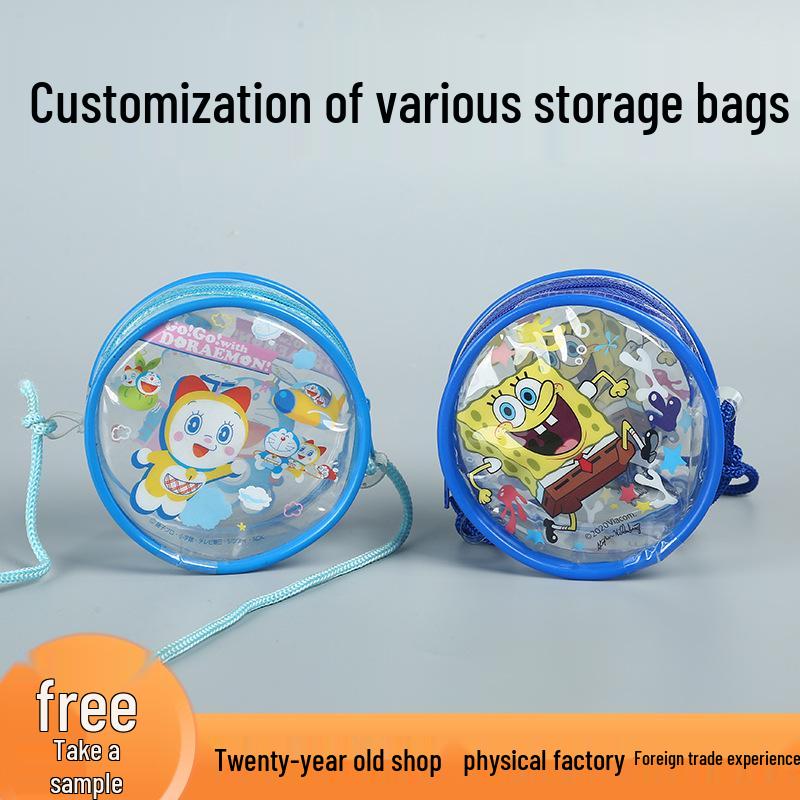 PVC Waterproof Transparent Coin Purse and Cable Storage Bag with Custom Logo Custom PVC Transparent Zipper Bag