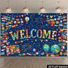 1pc, 2D Flat, International Welcome-themed Backdrop, Suitable for Events, Creating a Friendly and Welcoming Atmosphere. (wsj)