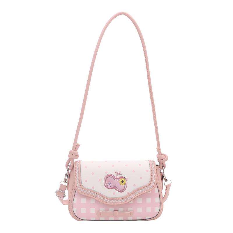 

Cute pink apple niche women s bag new underarm shoulder bag portable niche women s bag commuter small square bag