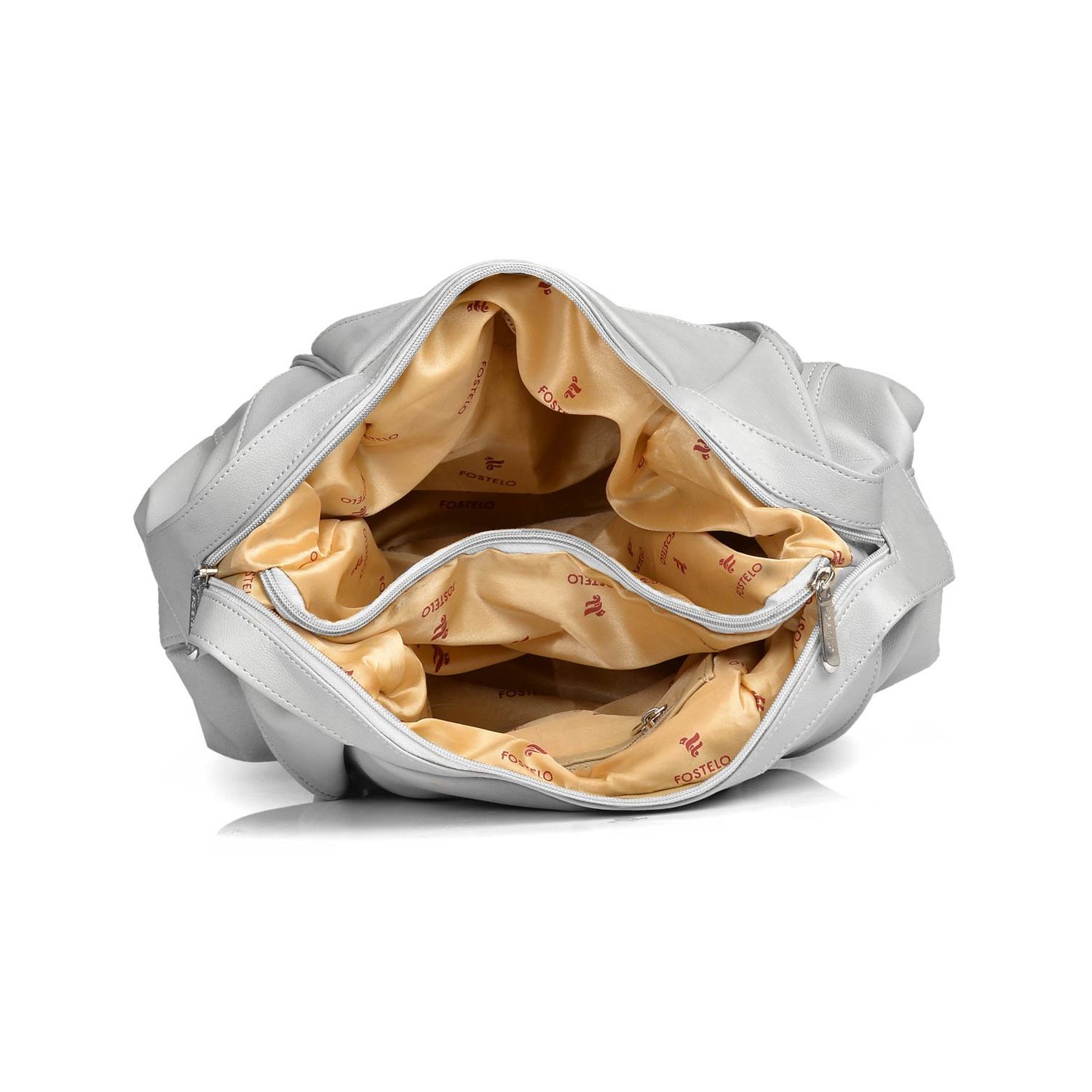 Женская сумка из искусственной кожи (большой) 12 x 17 x 6 in серый — фото 11