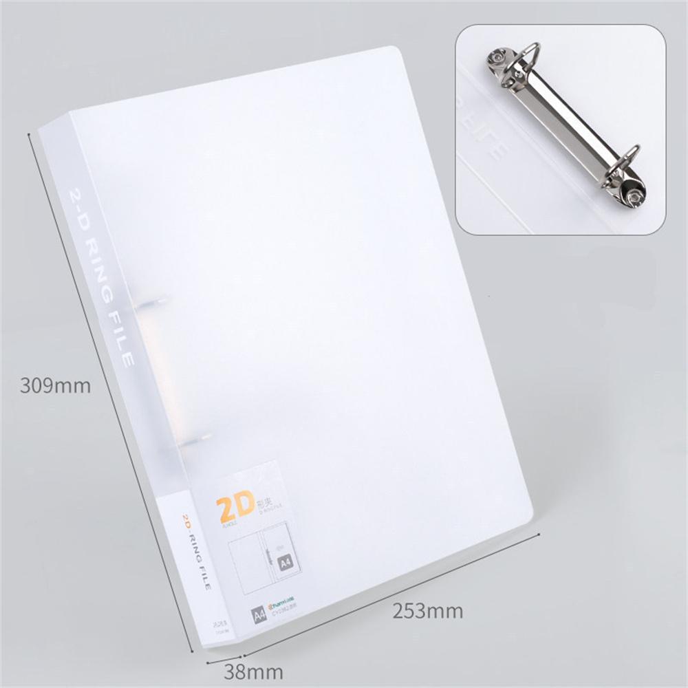 2/4 Hole A4 Binder Folder Pp Folder D-Type Clip Office Storage File Ring Waterproof Test Paper Data Storage Folder Office Supply