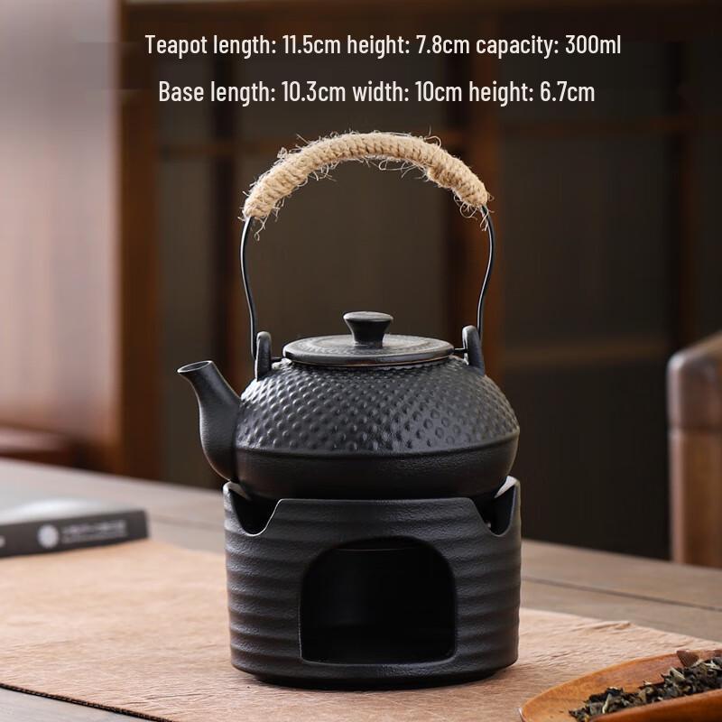 Jing Beier Black Pottery Stovetop Tea Kettle