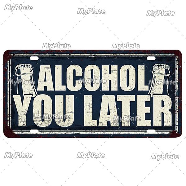 Bar Zeichen Nummernschild Bier Metall Zeichen Zinn Zeichen Vintage Dekor Zimmer Dekor Metall Plaque Mann Höhle Tiki Bar Zeichen wohnkultur
