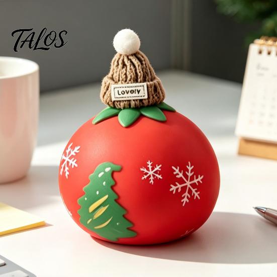 Novelty Bear Gifts Christmas Tomato Squeeze Toy for Stress Relief, Cute TPR Decompression Soft Anxiety Relief Toys Figure with Festive Decoration