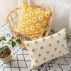 Chic Floral Cushion Cover Daisy Floral 45x45cm White Embroidery Pillow Cover Soft Cozy for living room