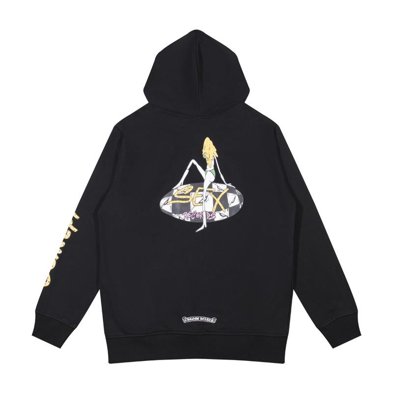 New Chrome Hearts Sanskrit Cross Cropped Hoodie