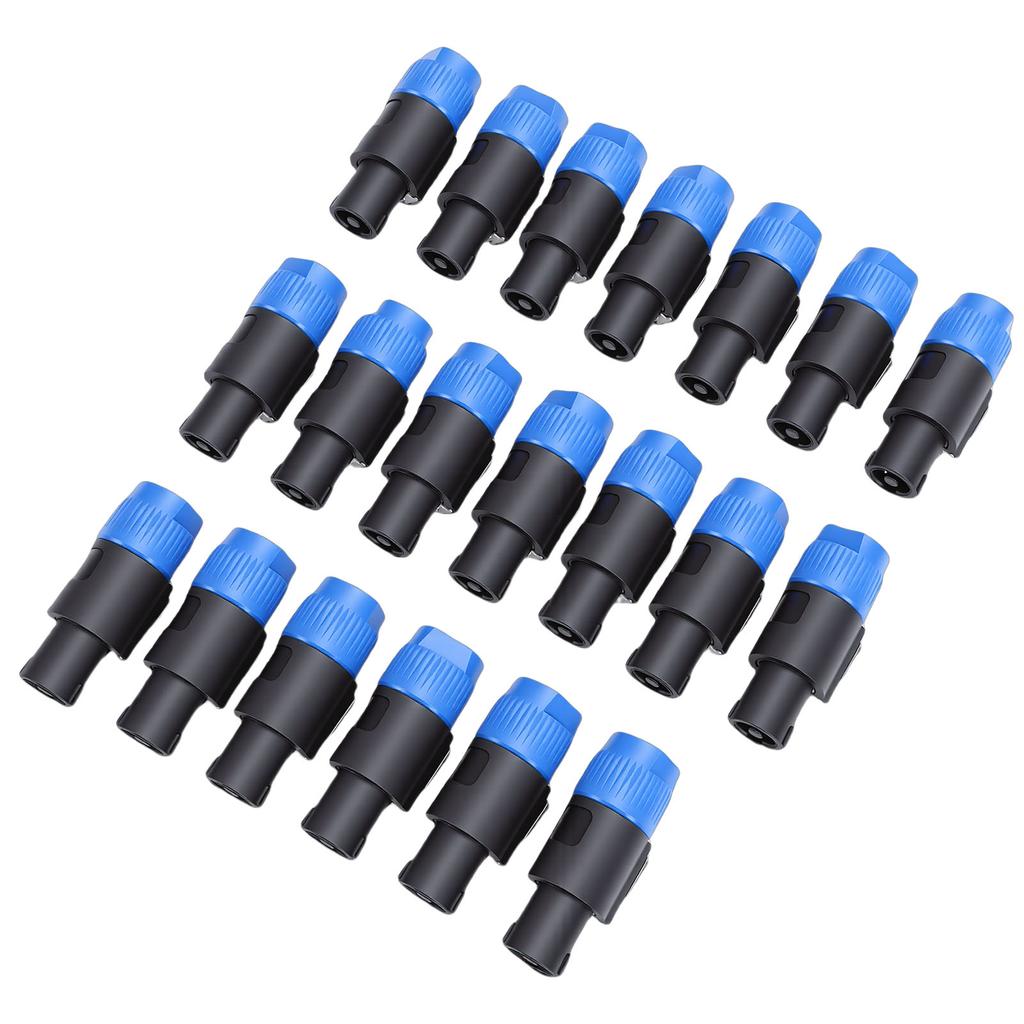 4 Pole Speaker Connector Fit for Speakon NL4FC High Power Speaker Professional Amplifier Twist Lock Plug 20pcs